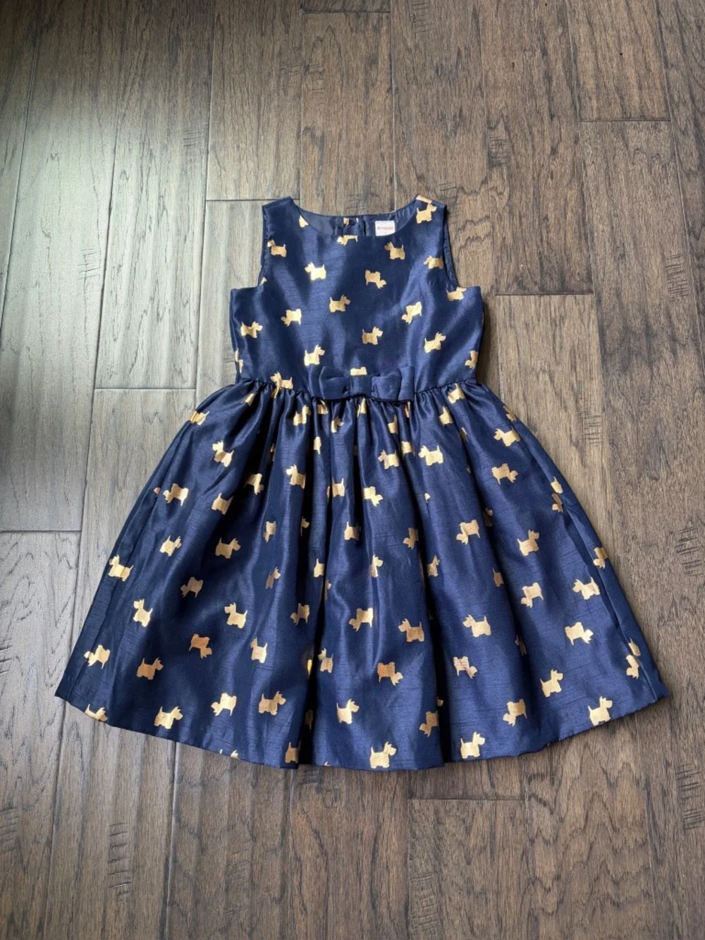 Gymboree Scotty Dog Gold Foil Dress | Navy Blue | Size 6